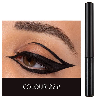 EtherealBe UV light neon eyeliner pen applied in bold graphic design on the eye