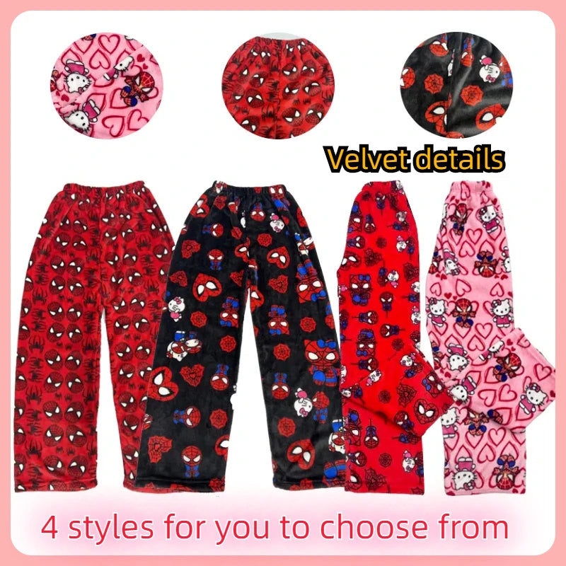 EtherealBe hello kitty anime pajama pants in various styles featuring heart and character patterns