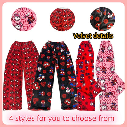 EtherealBe hello kitty anime pajama pants in various styles featuring heart and character patterns