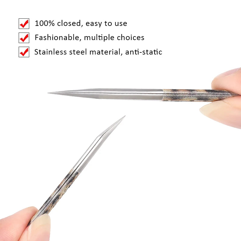 EtherealBe leopard eyelash extension tweezers designed for easy use and precision in lash application