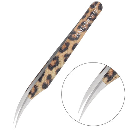 EtherealBe leopard eyelash extension tweezers with a stylish leopard print design for precision application