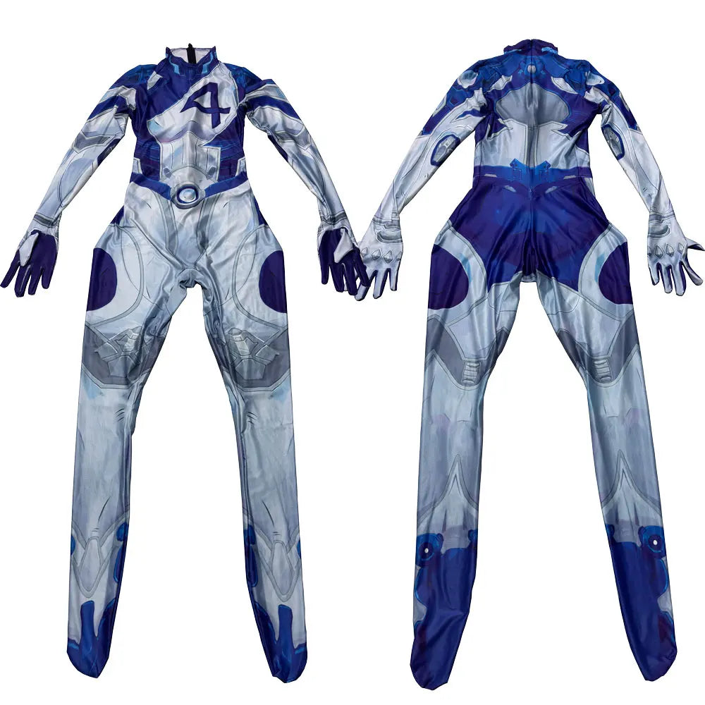 EtherealBe Invisible Woman Fantastic Four Susan Storm costume in purple and silver for cosplay events