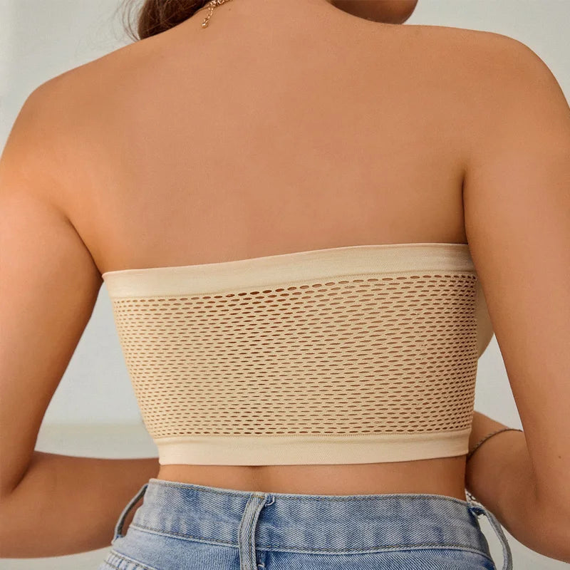 EtherealBe versatile wrap-around bra in nude with breathable mesh design for comfort and style