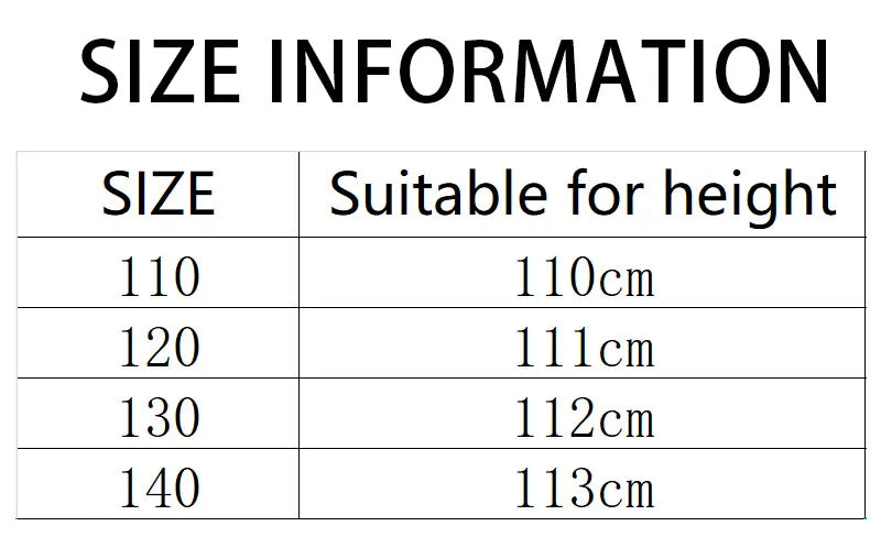 Size chart for Kids Pirate Halloween Costume by EtherealBe showing height measurements