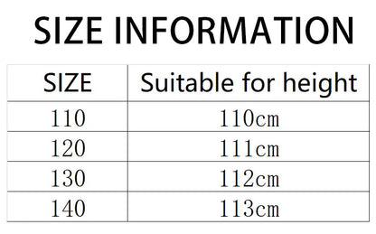 Size chart for Kids Pirate Halloween Costume by EtherealBe showing height measurements