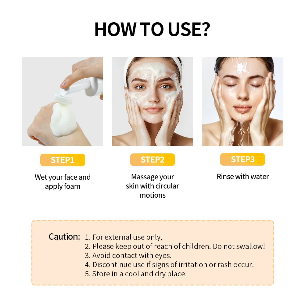 How to use gentle turmeric facial cleanser for glowing skin with step-by-step instructions and caution details