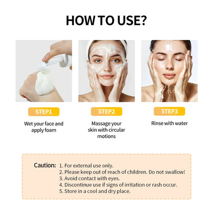 How to use gentle turmeric facial cleanser for glowing skin with step-by-step instructions and caution details