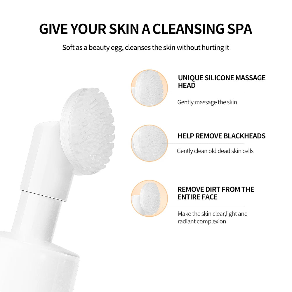 EtherealBe gentle turmeric facial cleanser for glowing skin featuring a silicone massage head for effective cleansing
