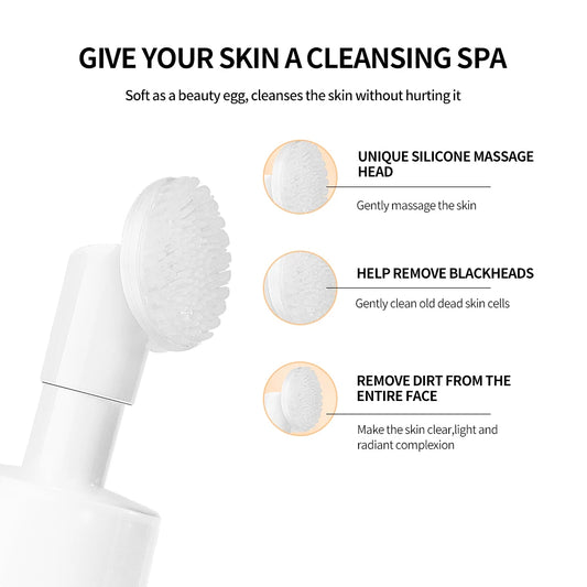 EtherealBe gentle turmeric facial cleanser for glowing skin featuring a silicone massage head for effective cleansing