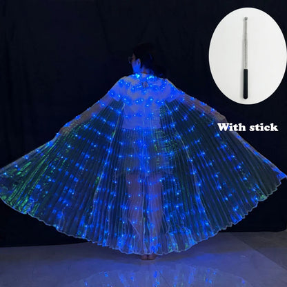 EtherealBe LED butterfly wing cloak with glowing blue lights for magical performances