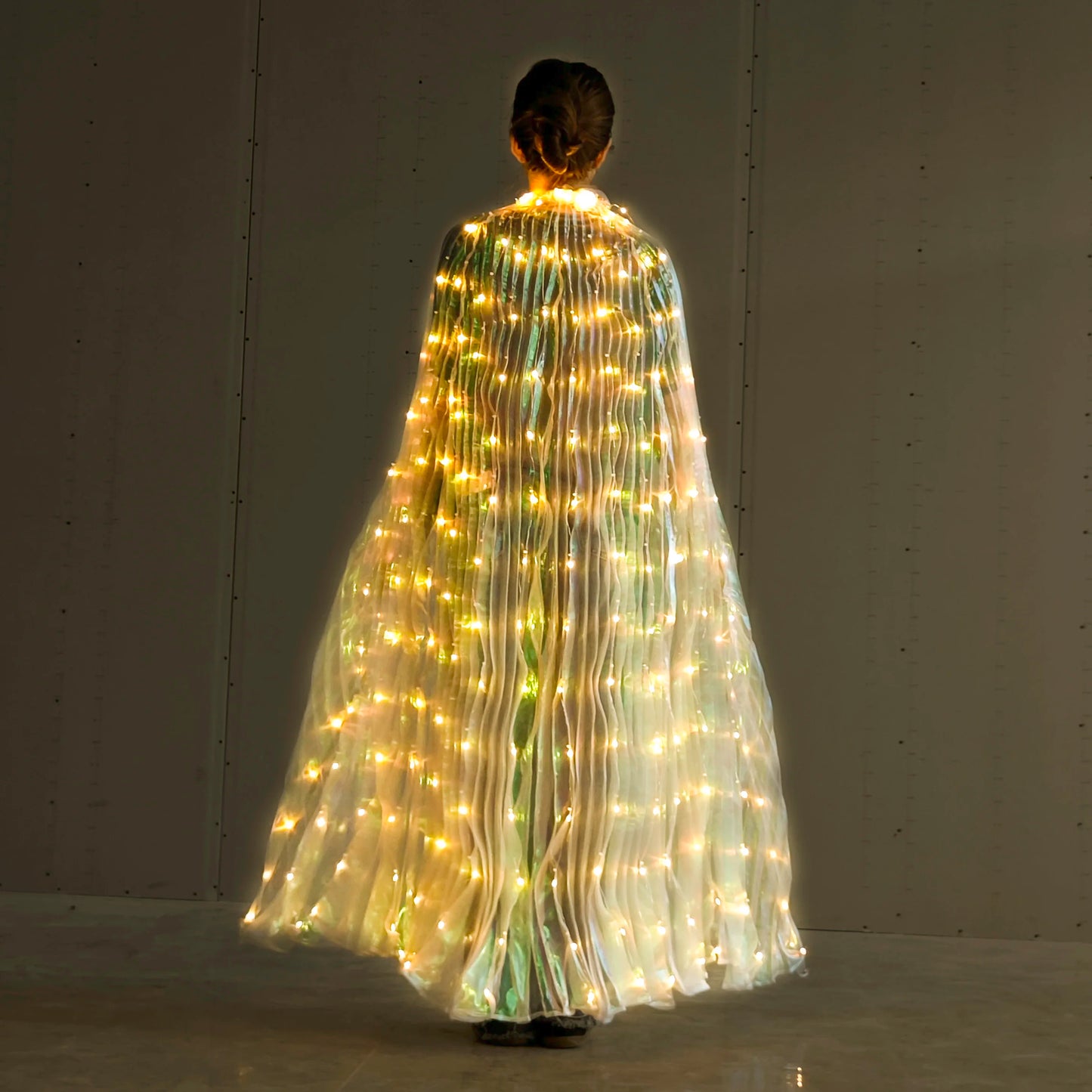 EtherealBe LED butterfly wing cloak glowing with colorful lights for enchanting performances