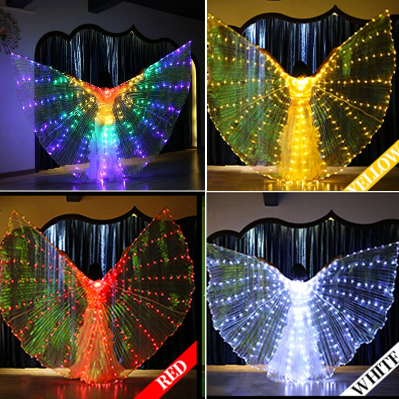 EtherealBe LED butterfly wing cloak in multiple colors, ideal for performances and costumes