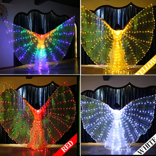 EtherealBe LED butterfly wing cloak in multiple colors, ideal for performances and costumes