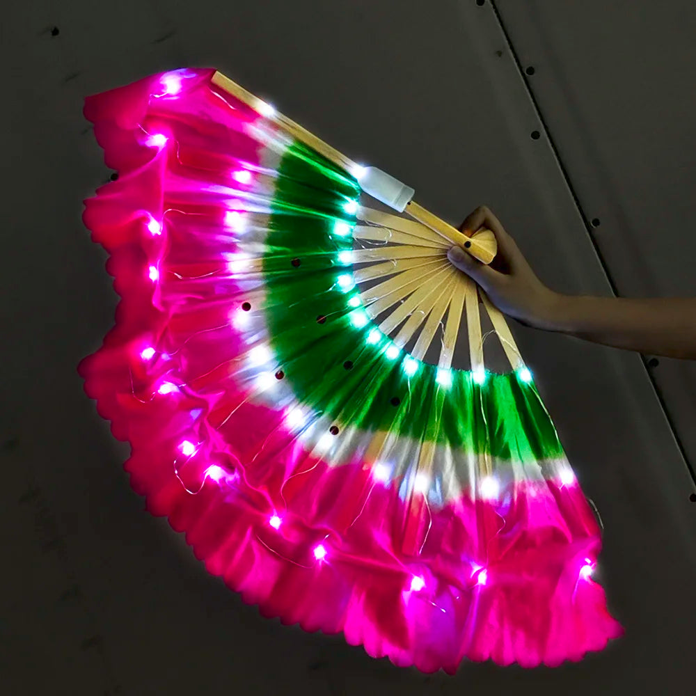 Vibrant LED butterfly wing cloak with colorful lights for dramatic performances and cosplay