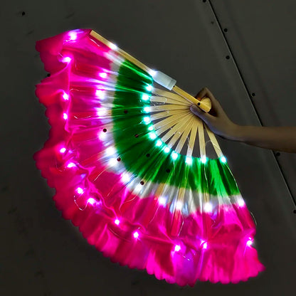 Vibrant LED butterfly wing cloak with colorful lights for dramatic performances and cosplay
