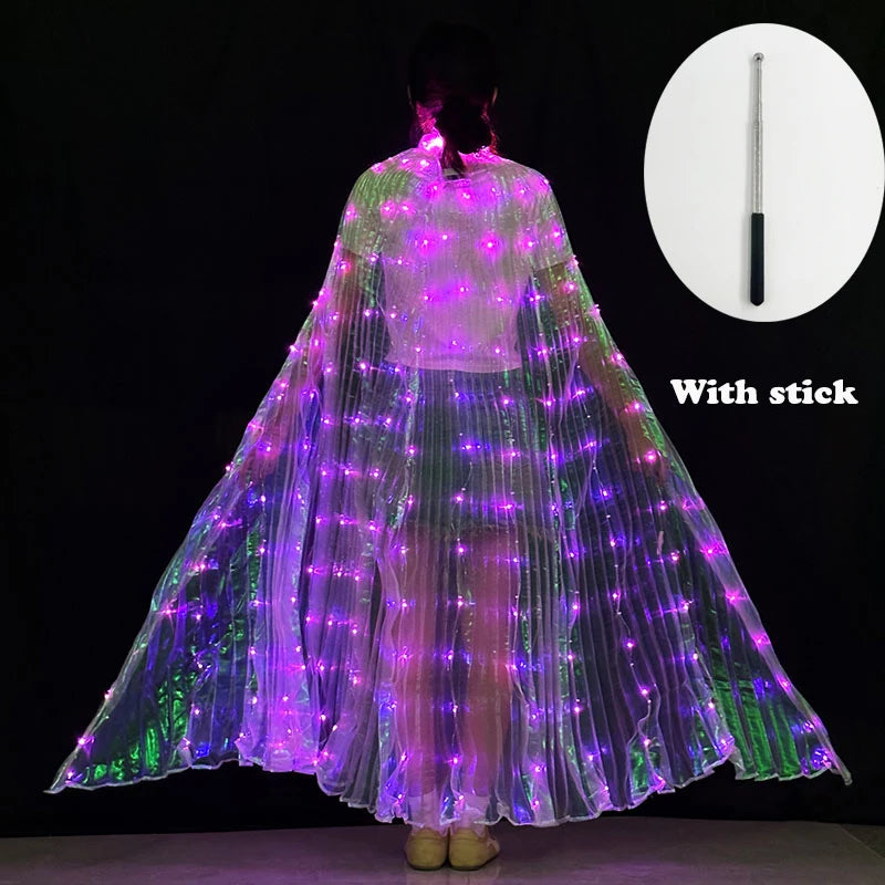 EtherealBe LED butterfly wing cloak with colorful lights for dramatic performances and parties