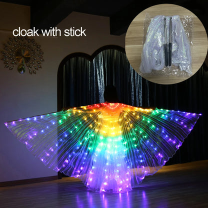 LED butterfly wing cloak with vibrant lights for stunning performances and parties