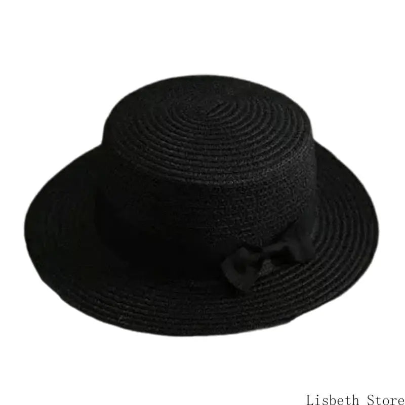 EtherealBe Creative ladies hat with secure fit featuring a stylish black design and elegant bow detail