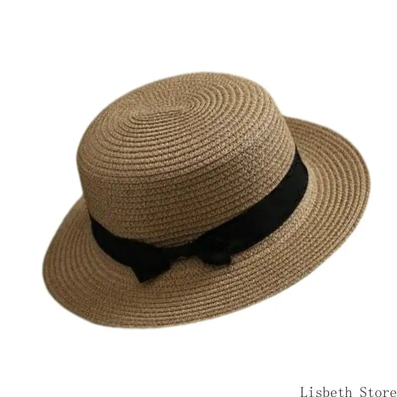 EtherealBe creative ladies hat with secure fit featuring a stylish wide brim and black ribbon band