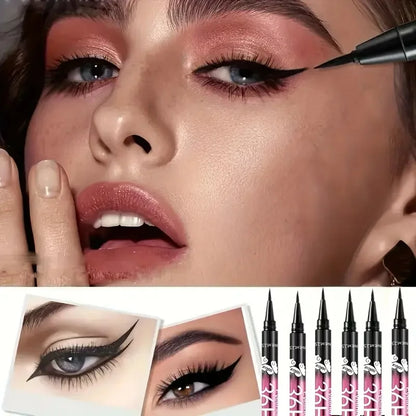 EtherealBe 12 pack makeup eyeliner set featuring bold and precise eyeliner applications on model's eyes