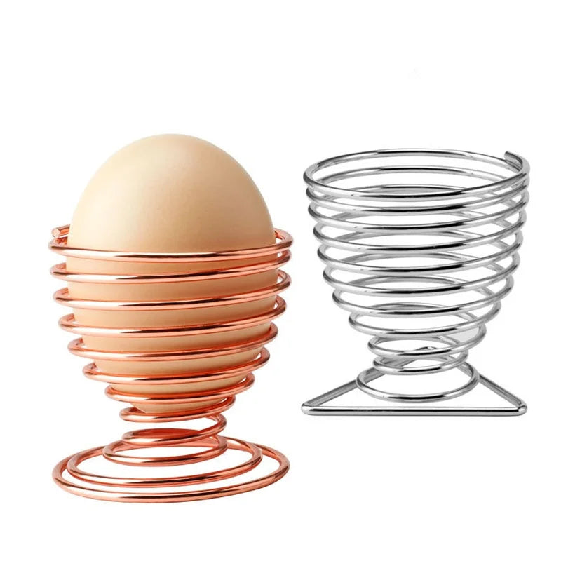 Stylish copper and silver wire makeup sponge holder for organized beauty tools