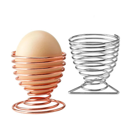 Stylish copper and silver wire makeup sponge holder for organized beauty tools