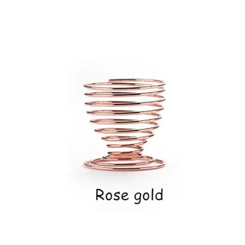 EtherealBe Rose Gold Makeup Sponge Holder with a Stylish Spiral Design for Makeup Organization
