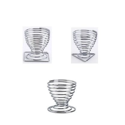 EtherealBe Stylish Makeup Sponge Holder in Silver with Spiral Design for Organizing Beauty Tools