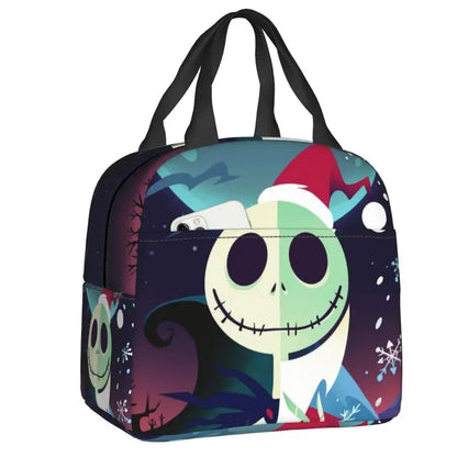 EtherealBe Nightmare Before Christmas Halloween lunch bag featuring festive Jack Skellington design
