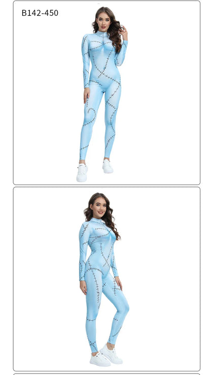 EtherealBe Nightmare Before Christmas Sadly cosplay costume in blue featuring unique stitch design