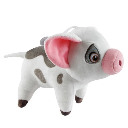 Disney Moana 2 Vaiana costume kids cosplay Pua plush pig toy white gray with pink snout and hanging loop