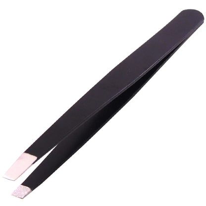 Black stainless steel lash clamps for precision application of eyelash extensions