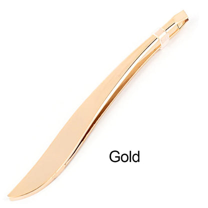 Gold colorful stainless steel lash clamps with a sleek design for enhancing lash application
