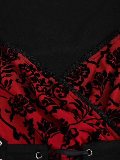 Halloween special plus size women's Gothic Halloween party dress blouse