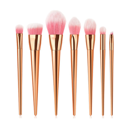 EtherealBe Professional Makeup Brush Tools for Women with Pink Bristles and Rose Gold Handles