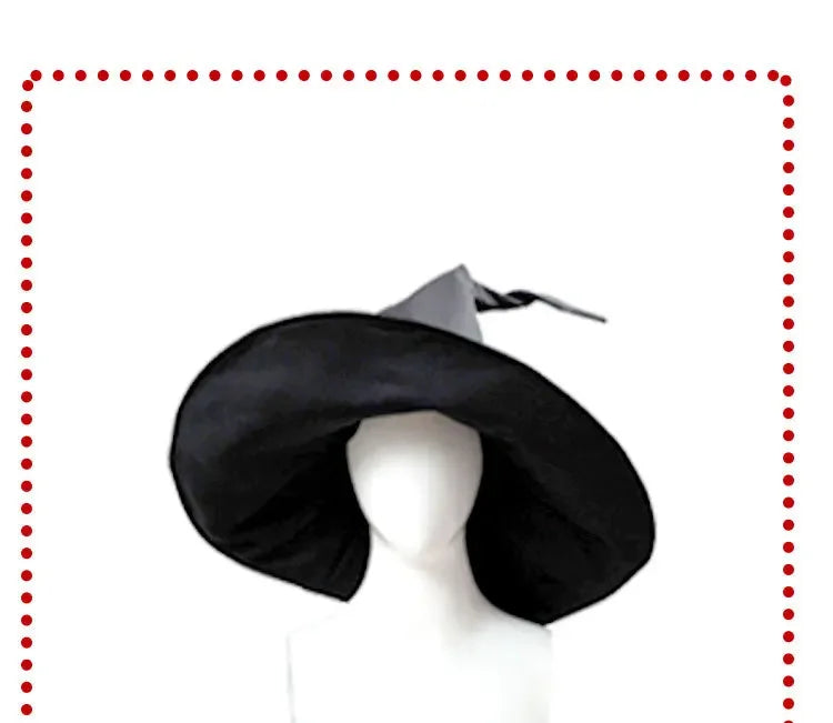 Black witch hat with wide brim for Professor McGonagall Hogwarts witchcraft costume