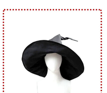 Black witch hat with wide brim for Professor McGonagall Hogwarts witchcraft costume
