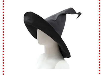 Black pointed hat for Professor McGonagall Hogwarts witchcraft costume, perfect for themed events.