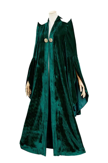 EtherealBe Professor McGonagall Hogwarts witchcraft costume in dark green velvet with elegant design