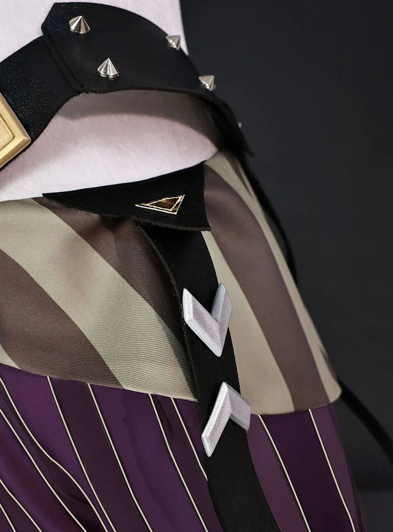 Detail view of the Arcane Jinx cosplay costume featuring unique straps and accents