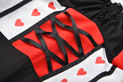 EtherealBe Queen of Hearts costume for women featuring heart patterns and stylish design elements