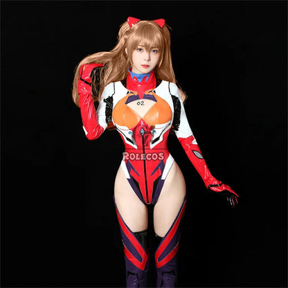 EtherealBe Asuka Langley Soryu cosplay costume featuring vibrant colors and detailed design