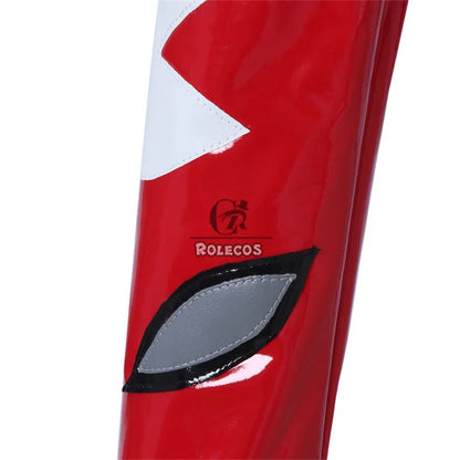 Detail shot of the Asuka Langley Soryu cosplay costume featuring vibrant colors and unique design elements