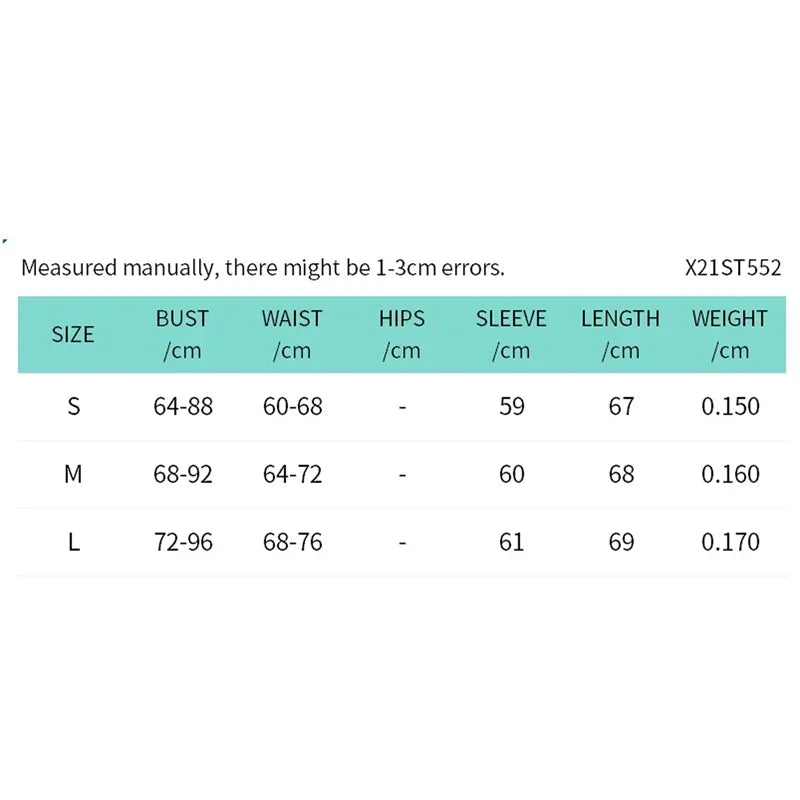 Size chart for scary chucky doll Halloween outfit including measurements for small, medium, and large