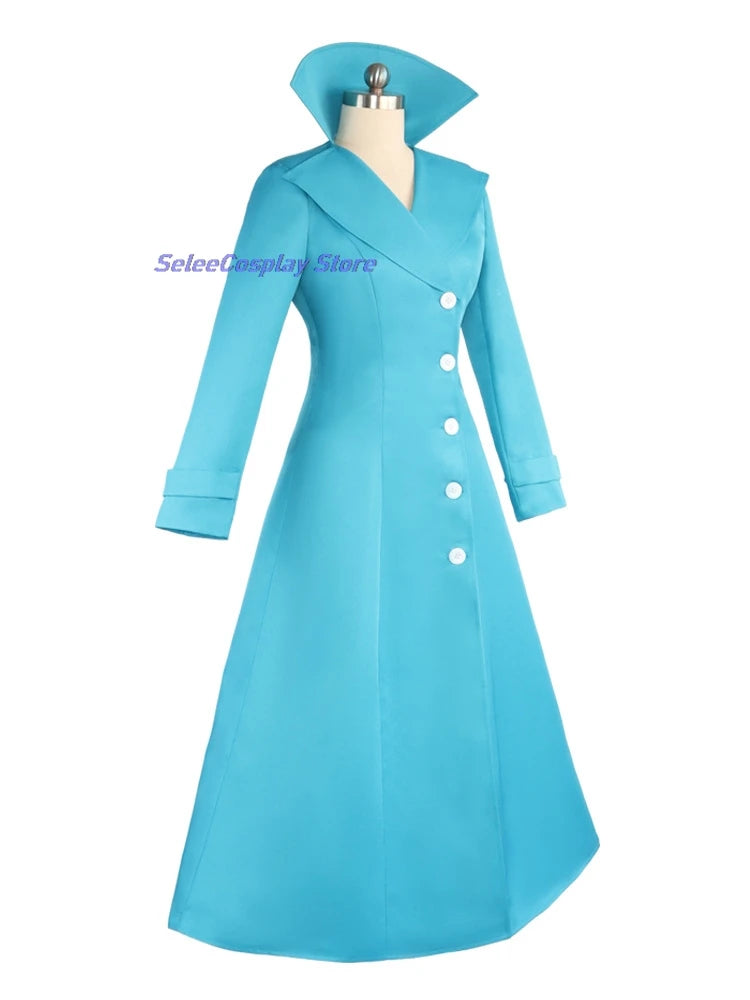 EtherealBe Despicable Me Gru Lucy Wilde costume in stylish blue design with a long coat