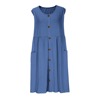 EtherealBe sexy v neck midi dress with pockets in stylish blue color, perfect for casual outings