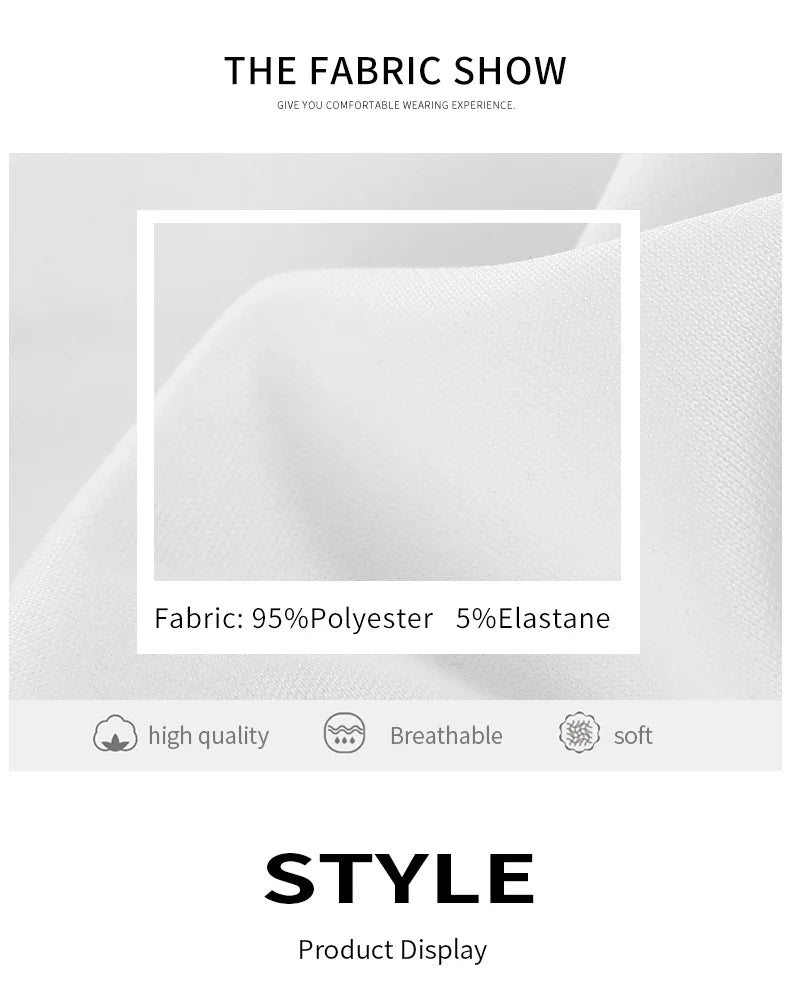 Soft and breathable fabric sample displaying 95% Polyester and 5% El elastane for skeleton Halloween costume for women