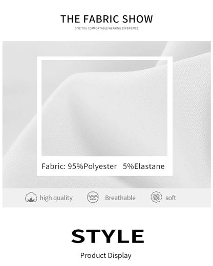 Soft and breathable fabric sample displaying 95% Polyester and 5% El elastane for skeleton Halloween costume for women