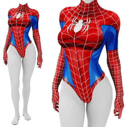 EtherealBe Spider Woman cosplay costume for women featuring a striking red and blue design