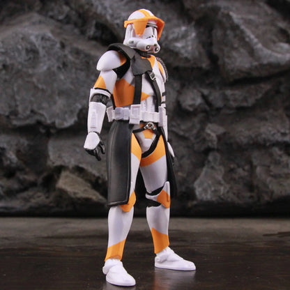 EtherealBe Star Wars 212th Clone Trooper action figure in detailed orange and white armor